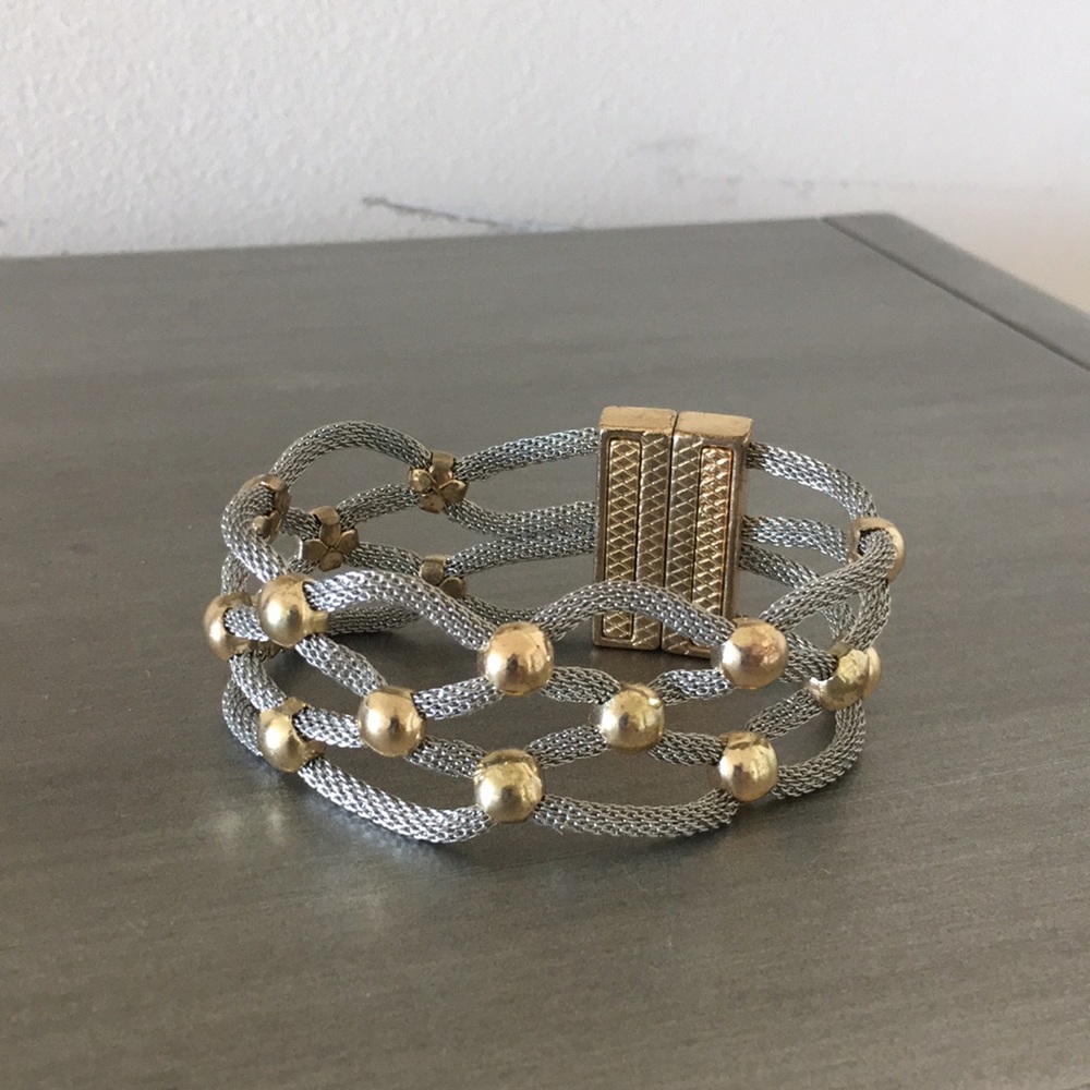 Gold and silver bracelet.